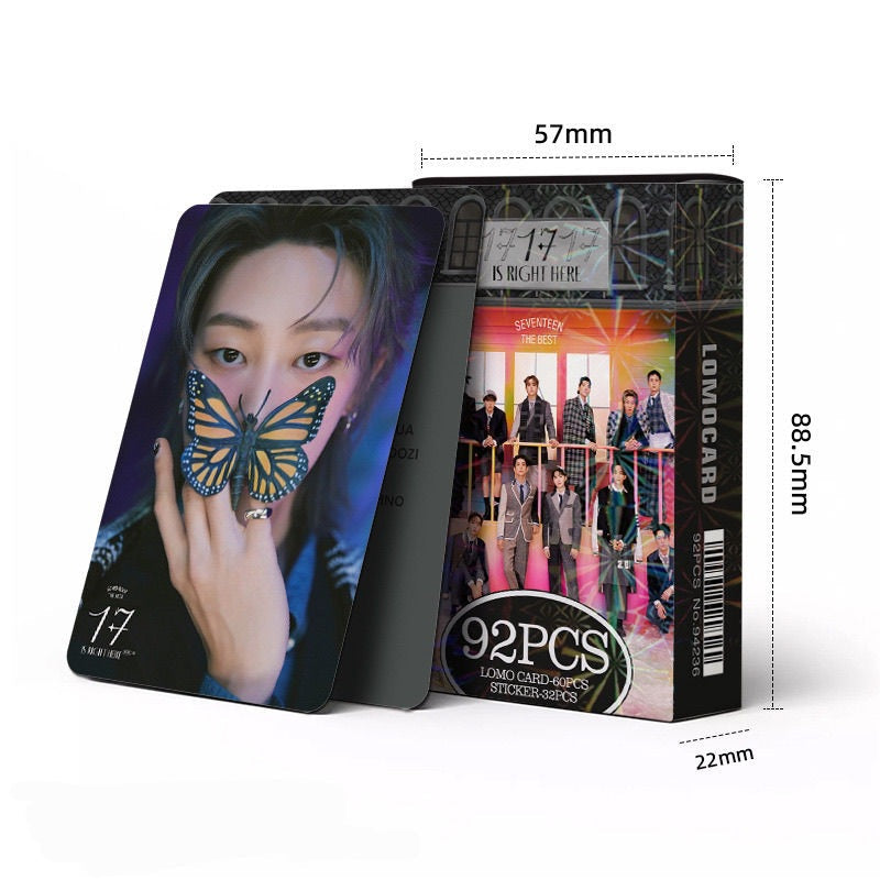 SEVENTEEN MERCH 17 Is Right Here92 PIECES KIT (60 PHOTOCARDS + 32 STICKERS)