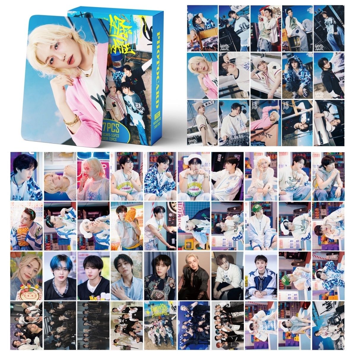 STRAY KIDS MERCH PHOTOCARDS 127 PCS DominATE CelebraATE (55 CARDS + 72 STICKERS)