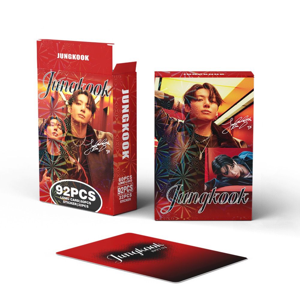 JUNGKOOK PHOTOCARDS 92 PCS (60 PHOTOCARDS + 32 STICKERS)