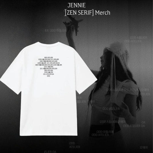 JENNIE (BLACKPINK) ZEN SERIF T-SHIRT 100% COTTON