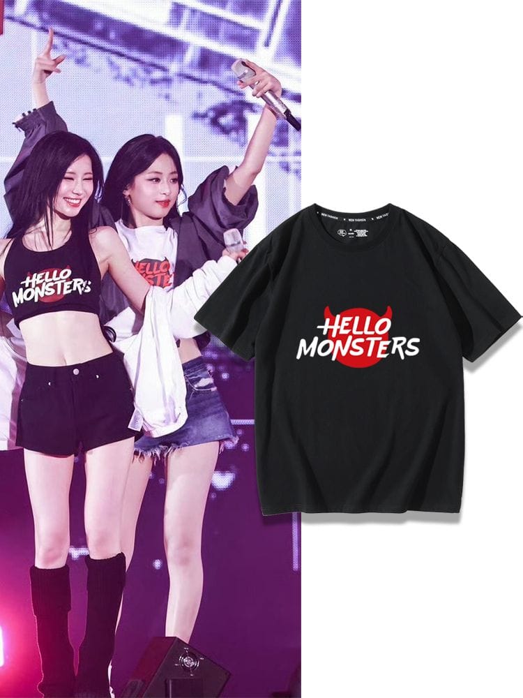 BABY MONSTER HELLO MONSTER T SHIRT 100% COTTON