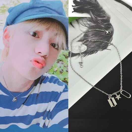 V NECKLACE STAINLESS STEEL