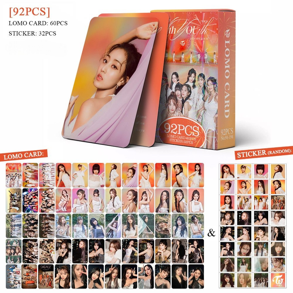 PHOTOCARDS TWICE WITH YOU - 92 PCS (60 PHOTOCARDS + 32 STICKERS)