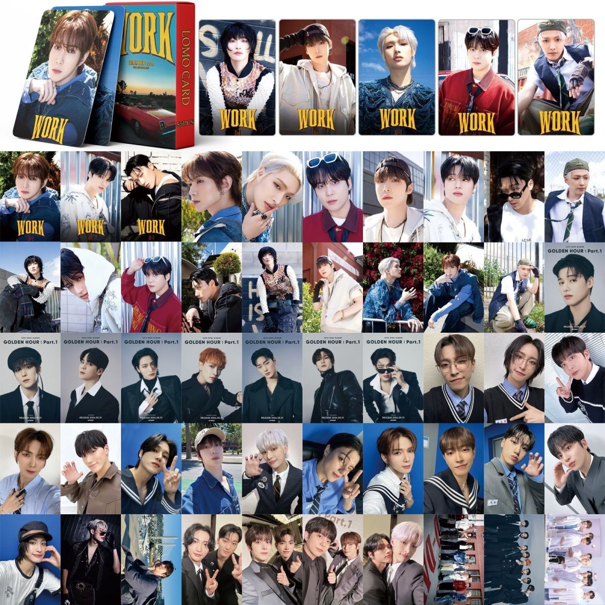 PHOTOCARDS ATEEZ GOLDEN HOUR WORK 55 PCS